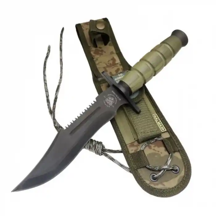 Halmak 0698 Haki 30cm - Testere Detaylı, Oluklu, Kılıflı