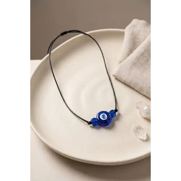 Handmade Bohem Mavi Nazar Kolye