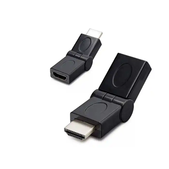 Hdmi Erkek Dişi Mafsallı Adaptör - Siyah HDX1257