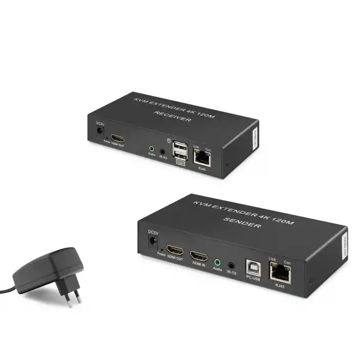 Hdmi Kvm Extender 4K 120 M - Siyah HDX1306