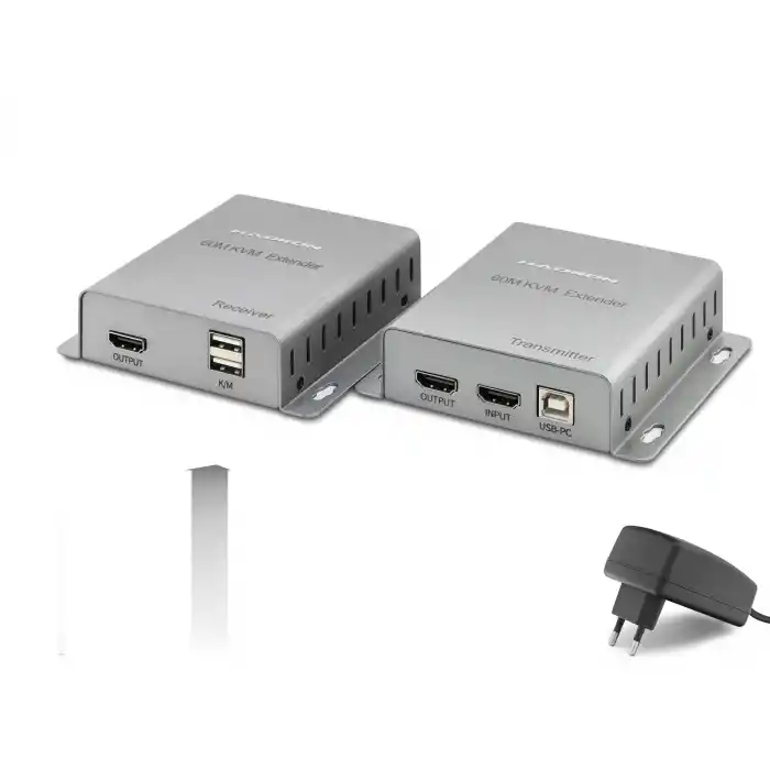 Hdmi Kvm Extender 4K 60 M - Gümüş HDX1355