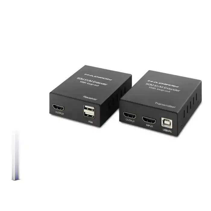 Hdmi Kvm Extender Loop-Out 1080P 60 M - Siyah HDX1356