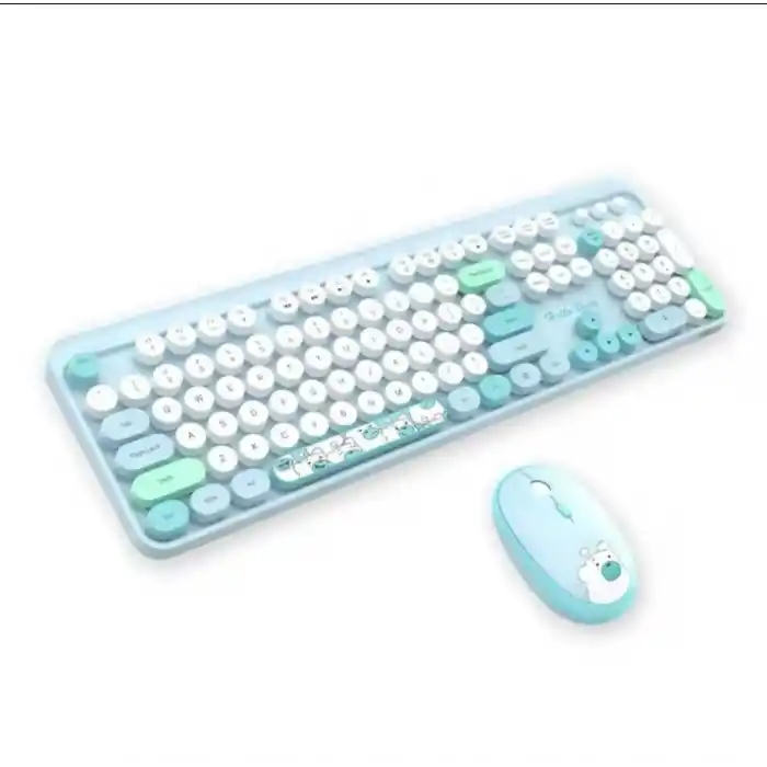 Hello Bear Mavi Klavye Mouse Set