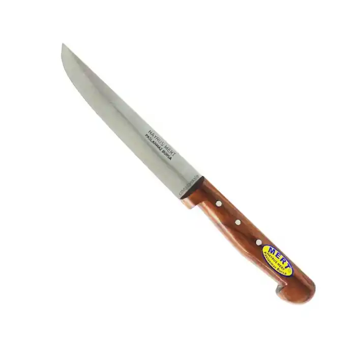 H.M. Paslanmaz Bursa Mutfak, Ekmek Bıçağı 15,5 cm, Ahşap Sap