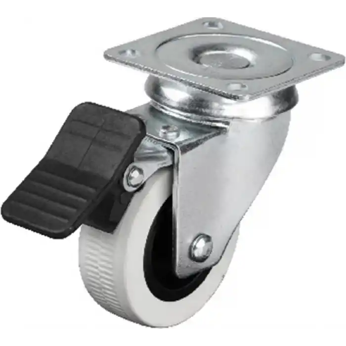 Hts 334 - 50x20 mm Çift Bilyalı Tablalı Frenli Teker 4 Adet