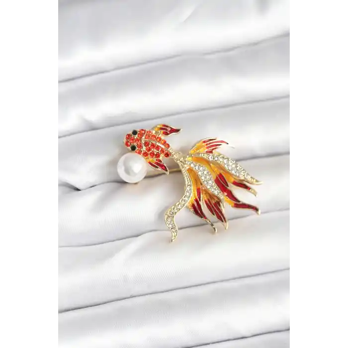 Japon Balığı Model Broş