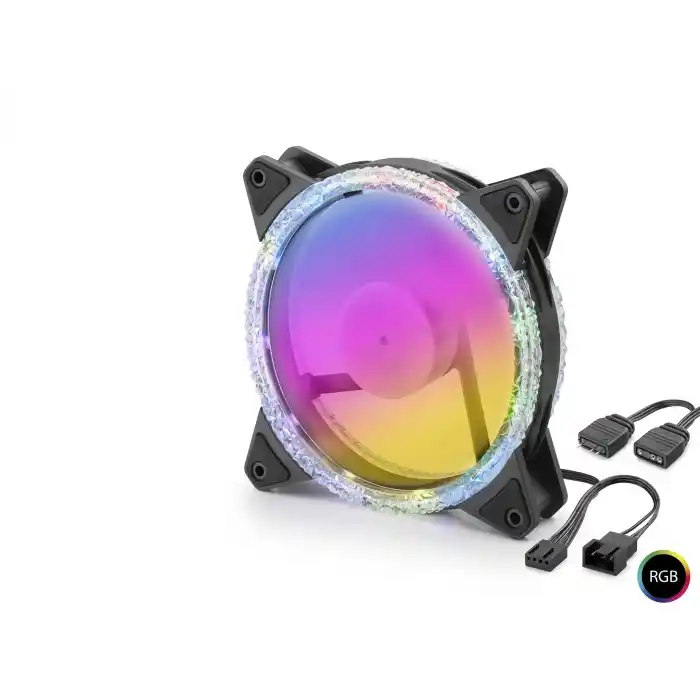 Kasa Fanı Kristal Argb 12 Cm - Siyah ND2663