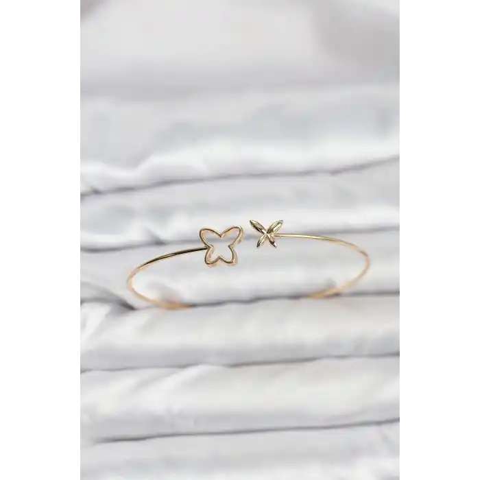 Kelebek Model Gold Renk Bileklik