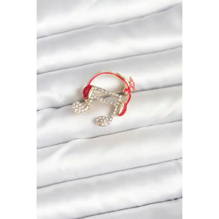 Kulaklıklı Nota Model Broş