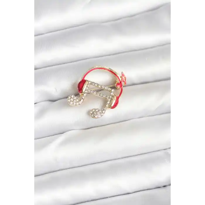 Kulaklıklı Nota Model Broş