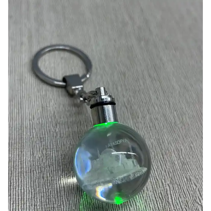 Ledli Ayasofya Tasarımı Kristal Anahtarlık Alk3803