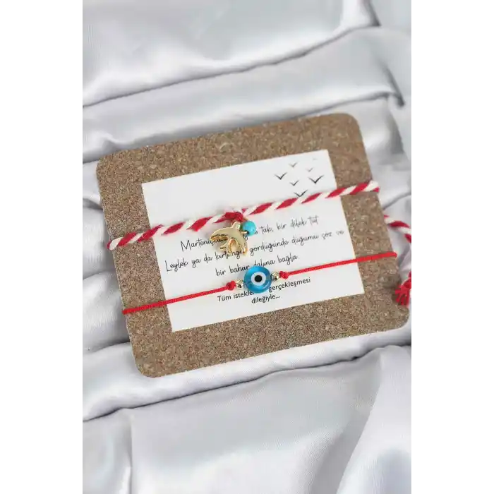 Marteniçka Bileklik 2li Nazar ve Kırlangıç Model