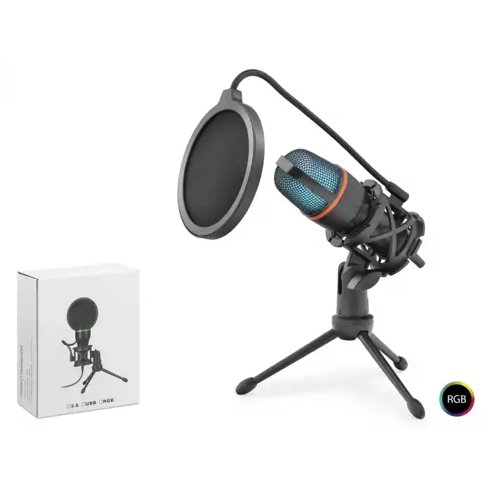 ME4RGB Profesyonel Rgb Mikrofon 192 Khz / 24 Bit Çok Yönlü Type-C - Siyah