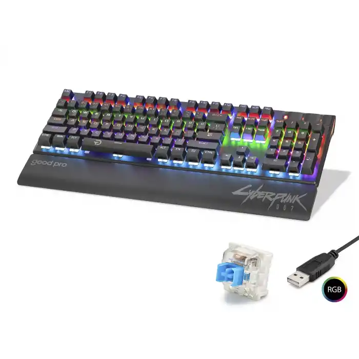 Mekanik Klavye Blue Switch Bilek Destekli Rgb - Siyah G525XB