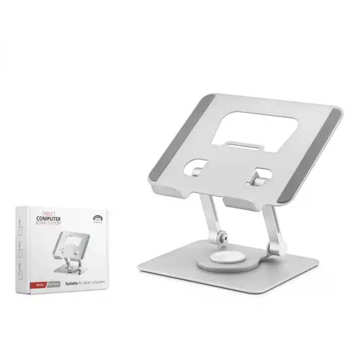 Metal 360 Derece Dönebilen Kompakt Tablet Ve Laptop Standi - Silver HDX8020