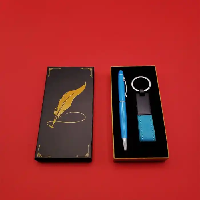 Metal Deri Anahtarlık Ve Kalem