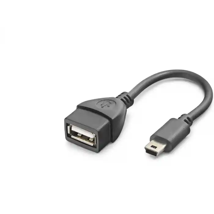 Mini Usb To Usb Otg Kablo - Siyah HN4591