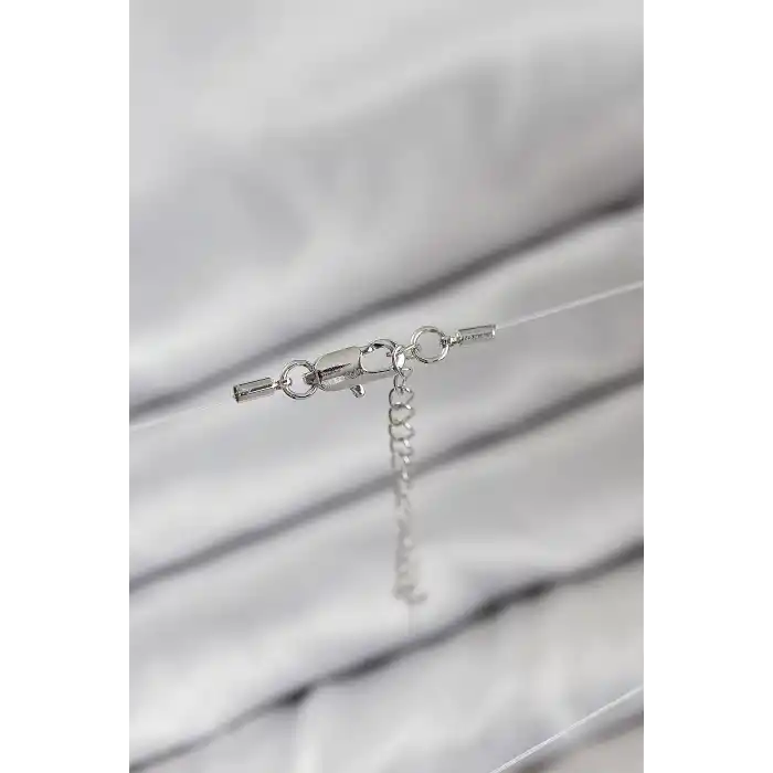 Misineli Yıldız Model Gümüş Renk Hayalet Kolye