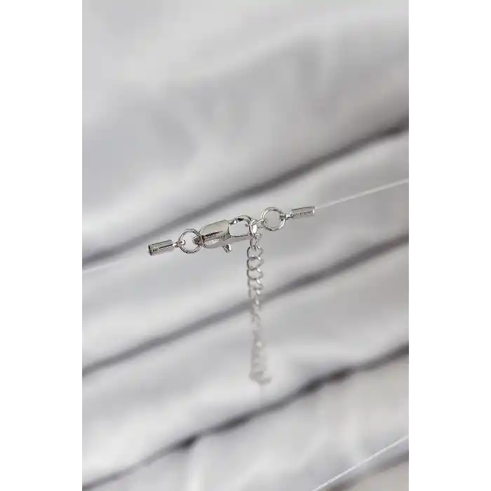 Misineli Yıldız Model Gümüş Renk Hayalet Kolye