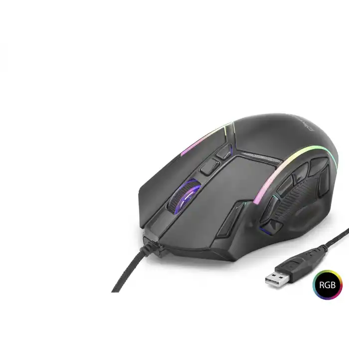 Mouse 12800 Dpi 12 Tuş Makro 1000Hz Rgb - Siyah X15