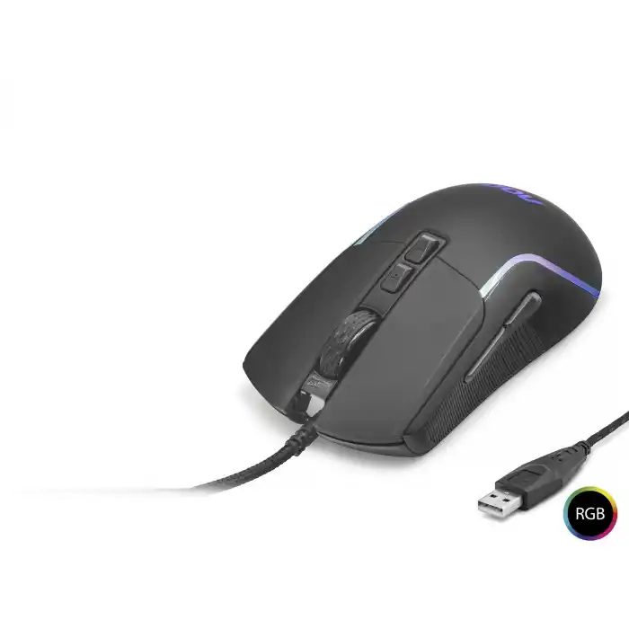 Mouse Optik 1200–2400 Dpi Usb Rgb - Siyah GM170B/LA