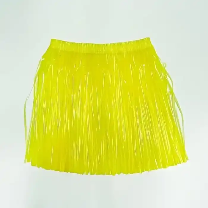 Neon Sarı Hawaii Parti Eteği 40 cm