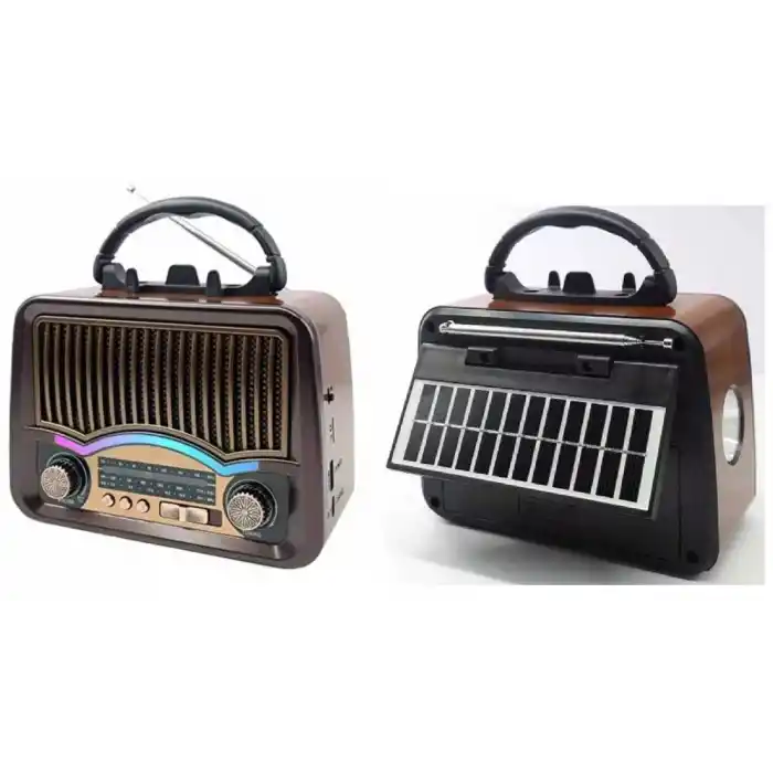 Nostaljik Tasarım Bluetooth / USB / SD Kartlı Taşınabilir Şarjlı Radyo RT-772