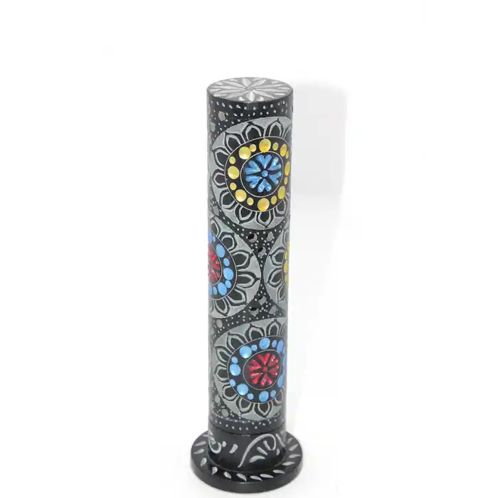 Obsidian Taşı İşlemeli Kule Tütsülük Ksk2212