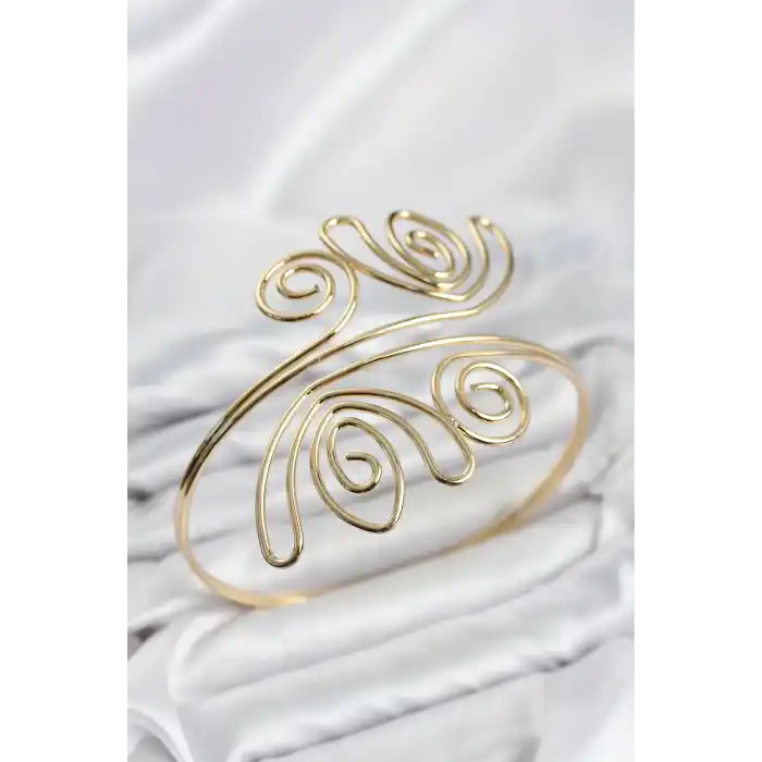 Pazu Bileklik Gold Renk Pirinç Bohem Model