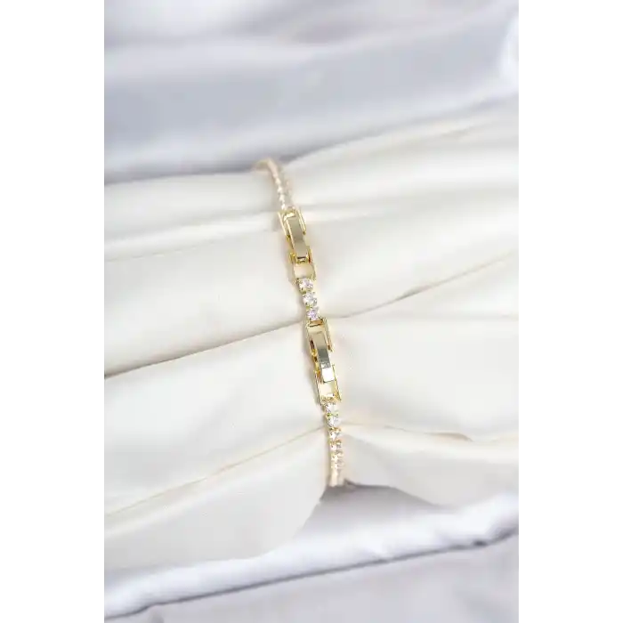 Pirinç Gold Renk Başak Model Su Yolu Kadın Bileklik