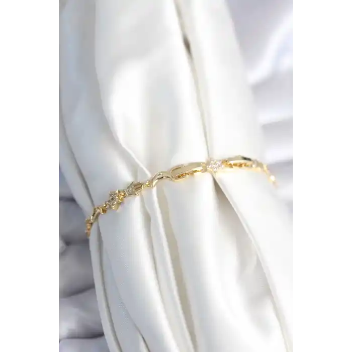 Pirinç Gold Renk Kadın Manifest Bileklik