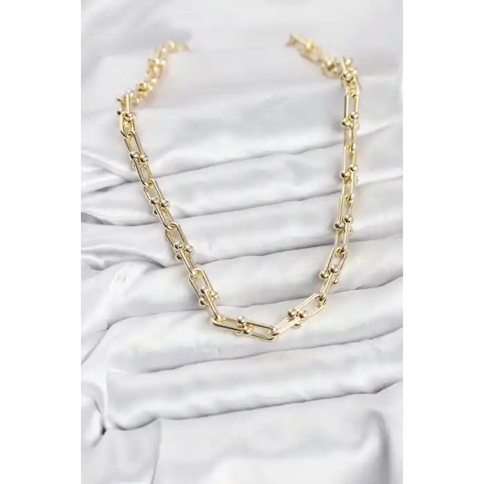 Pirinç Gold Renk Tifani Model Kadın Kolye