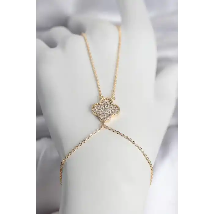 Pirinç Gold Renk Yonca Model Kadın Şahmeran