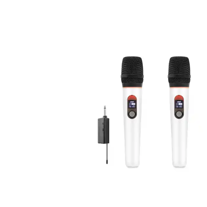 Profesyonel Kablosuz Uhf 2 Mikrofonlu Set 6.35 Mm - Beyaz HDX2791B