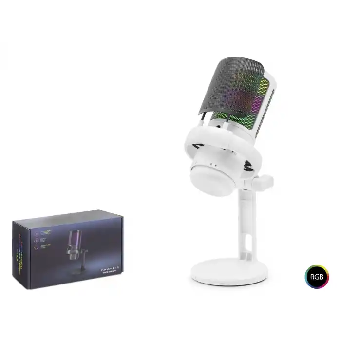 Profesyonel Rgb Mikrofon 192 Khz / 24 Bit Type-C - Beyaz ME6PW