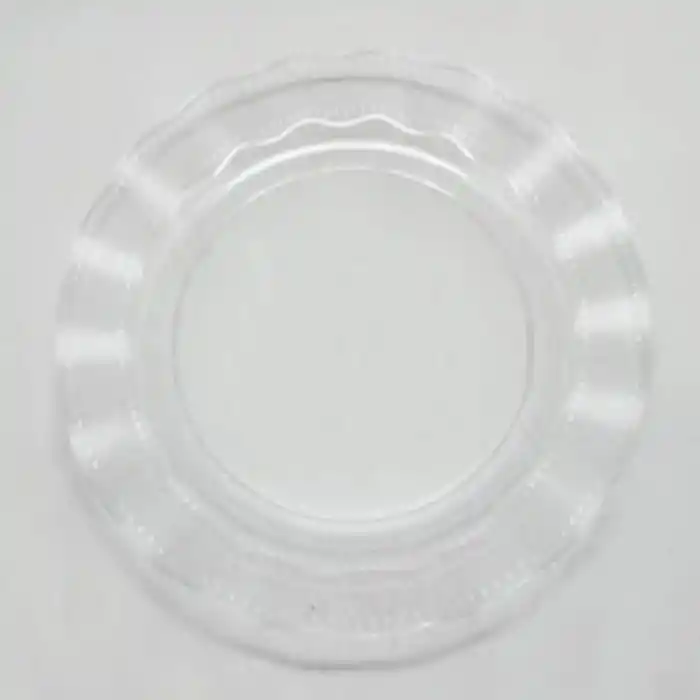 Şeffaf Lüks Plastik Mika Yuvarlak Tabak 22 Cm 6 Adet