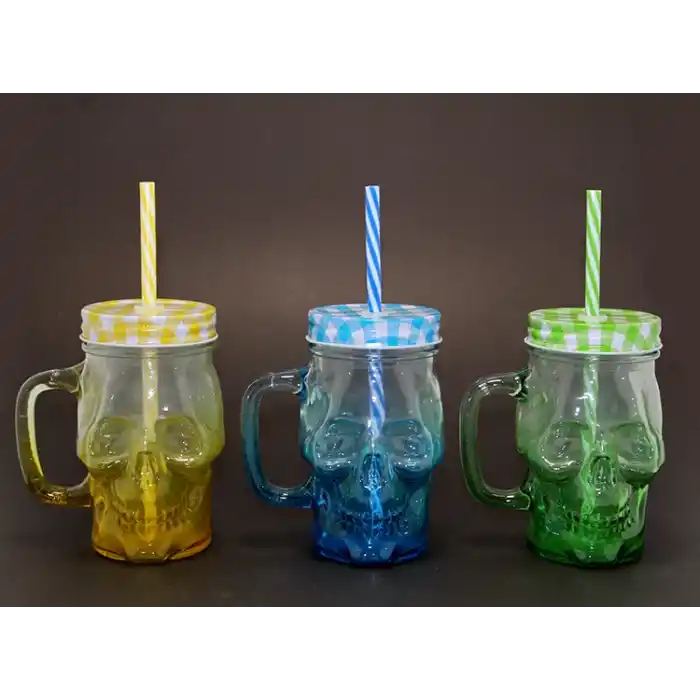 Tekli Cam Kurukafa Kupa Bardak Pipetli