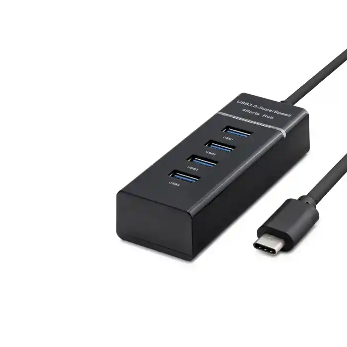 Type-C 3.0 Hub 4 Port 5 Gbps Siyah HDX7045