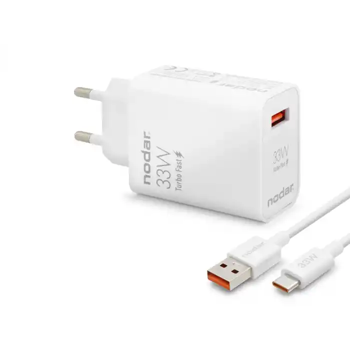 Type-C Hızlı Şarj Seti 33W Usb Adaptörlü - Beyaz ND1006