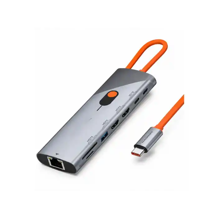 Type-c Hub Dual Hdmı Pd Lan Kart Okuyucu 9 Port HDX7879