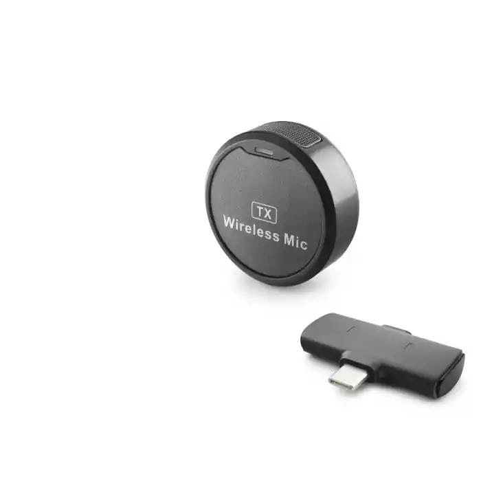 Type-C Kablosuz Yaka Mikrofonu - Siyah HDX2794