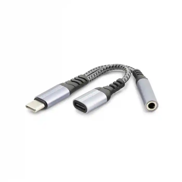 Type-C To Type-C + 3.5 Mm F Kablo Audıo Siyah GJ-014