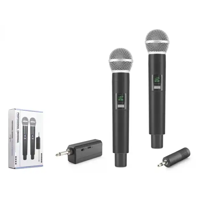 Uhf Kablosuz 2 Mikrofonlu Set 6.35 Mm Siyah HDX2802