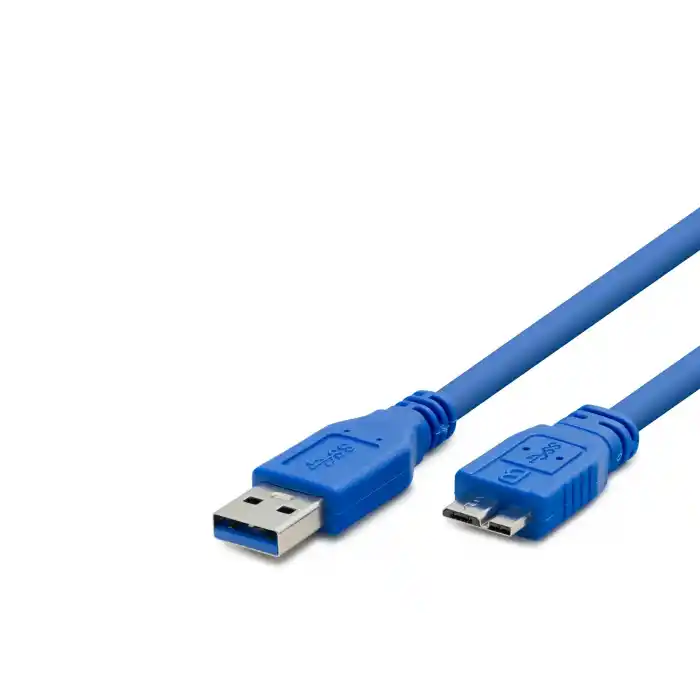 Usb 3.0 To Micro-B 3.0 Kablosu 30 Cm - Mavi HDX7518