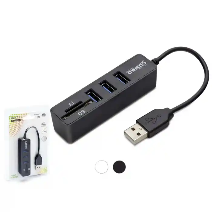 Usb Hub 3*Usb + Sd + Tf Siyah HDX7009