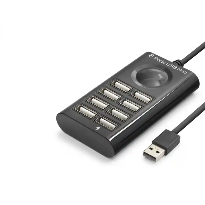 USB Hub 8 Port 480 Mbps 1 M Siyah HDX7052