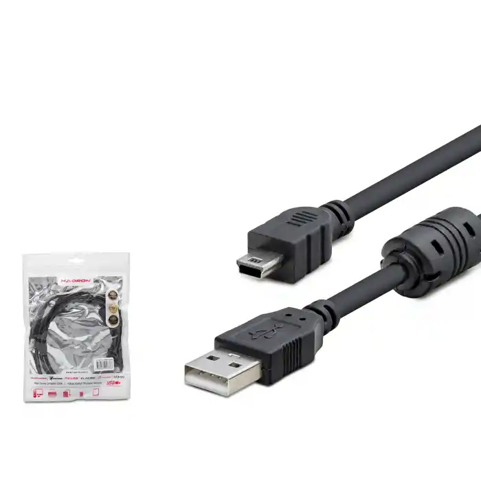 Usb Mini V3/5Pin To Usb Kablo 1.5 M - Si̇yah HDX7538