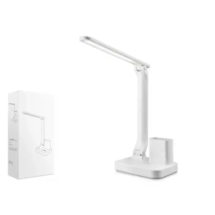 Usb Şarjlı Masa Lambası - Beyaz Q21-1