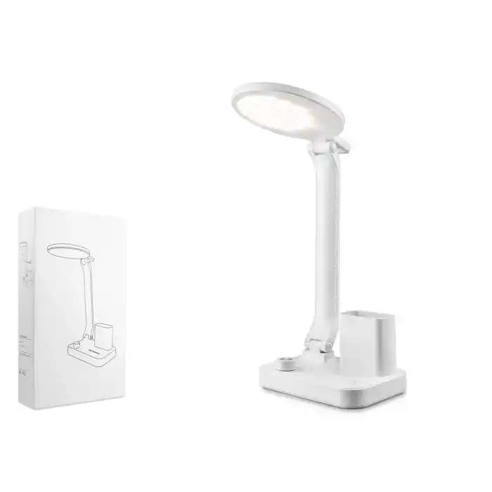 Usb Şarjlı Masa Lambası - Beyaz Q22-2