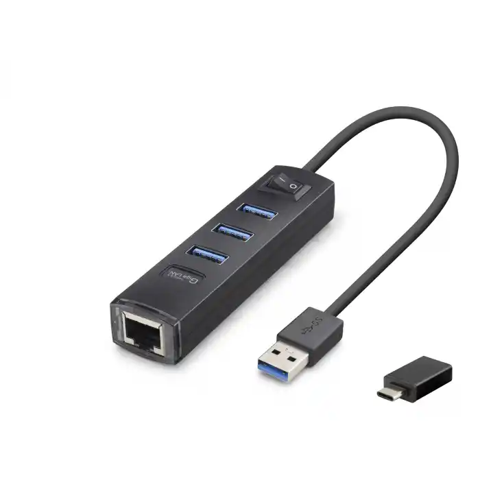 Usb Type-c 3.2 Gen1 Hub Ethernet Gigabit 4 Port Siyah RJ4503